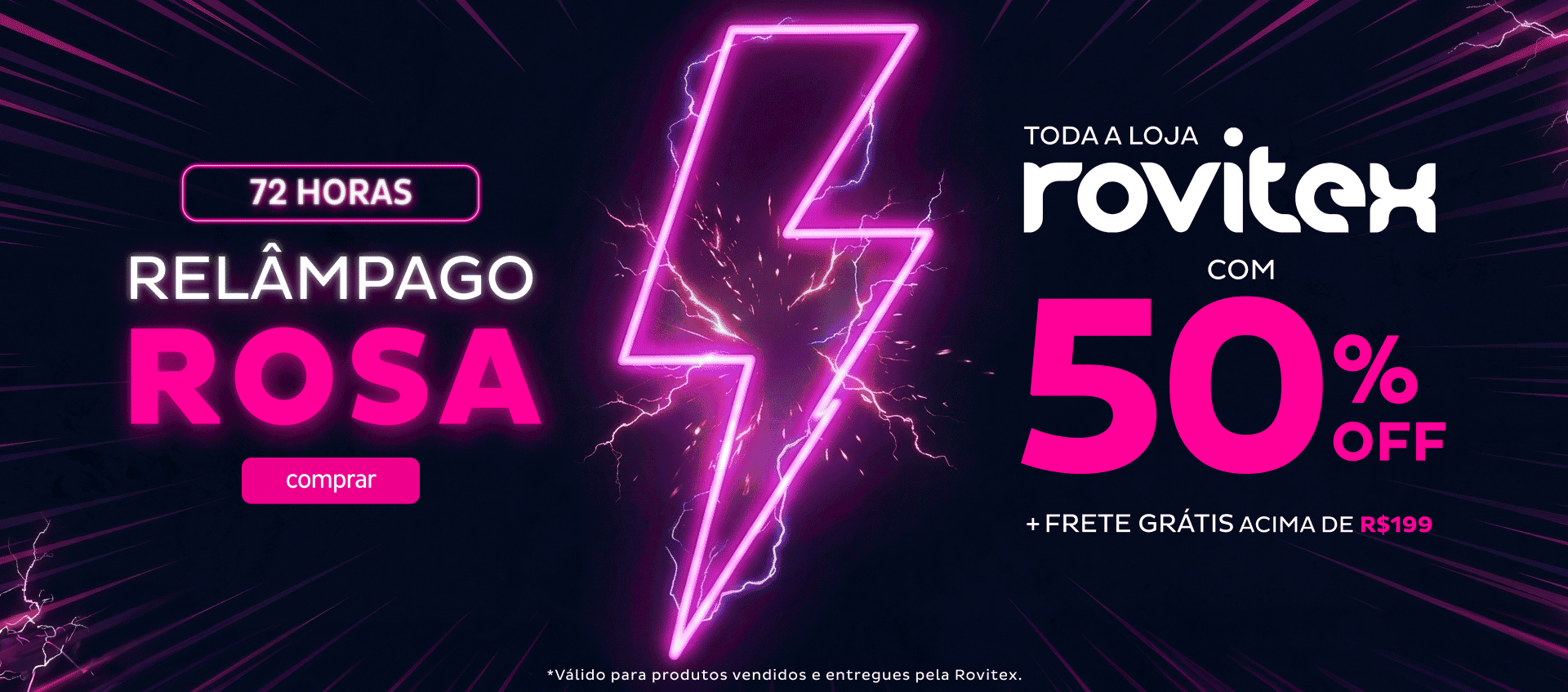 Toda a loja Rovitex com 50OFF + Frete Grátis Brasil Toda a loja Rovitex com 50OFF + Frete Grátis Brasil