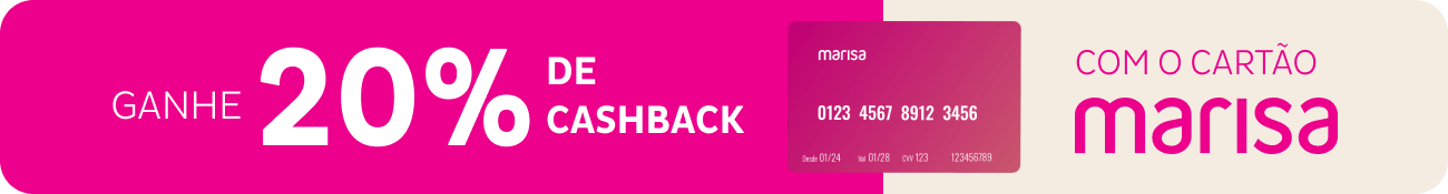 Cashback de 20%OFF no Cartão Marisa