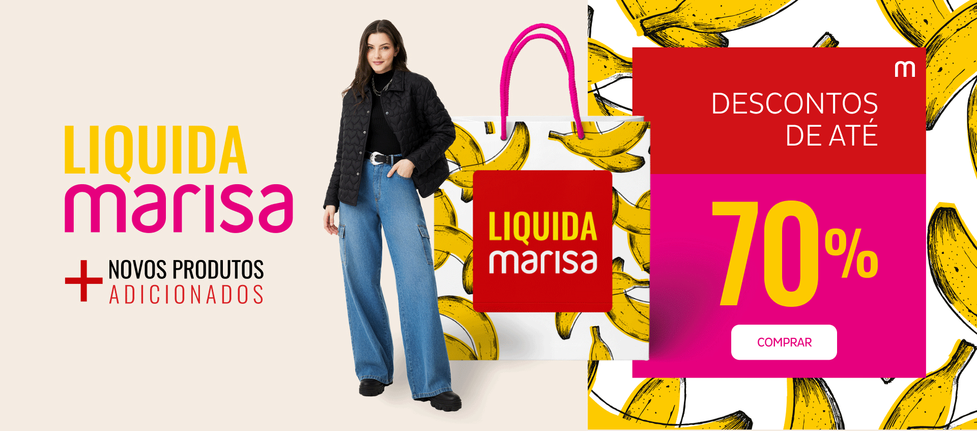 Líquida Marisa até 70% OFF