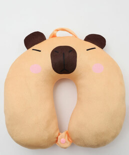 Almofada Pescoço Plush Capivara Marisa Marrom