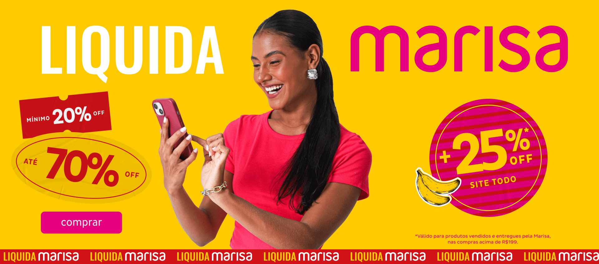Liquida Marisa – Site todo com até 70%OFF + 15OFF no APP