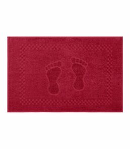Toalha De Piso Pezinho Em Jacquard Appel Vermelho