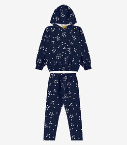 Conjunto Blusão com Capuz e Legging Rovi Kids Azul