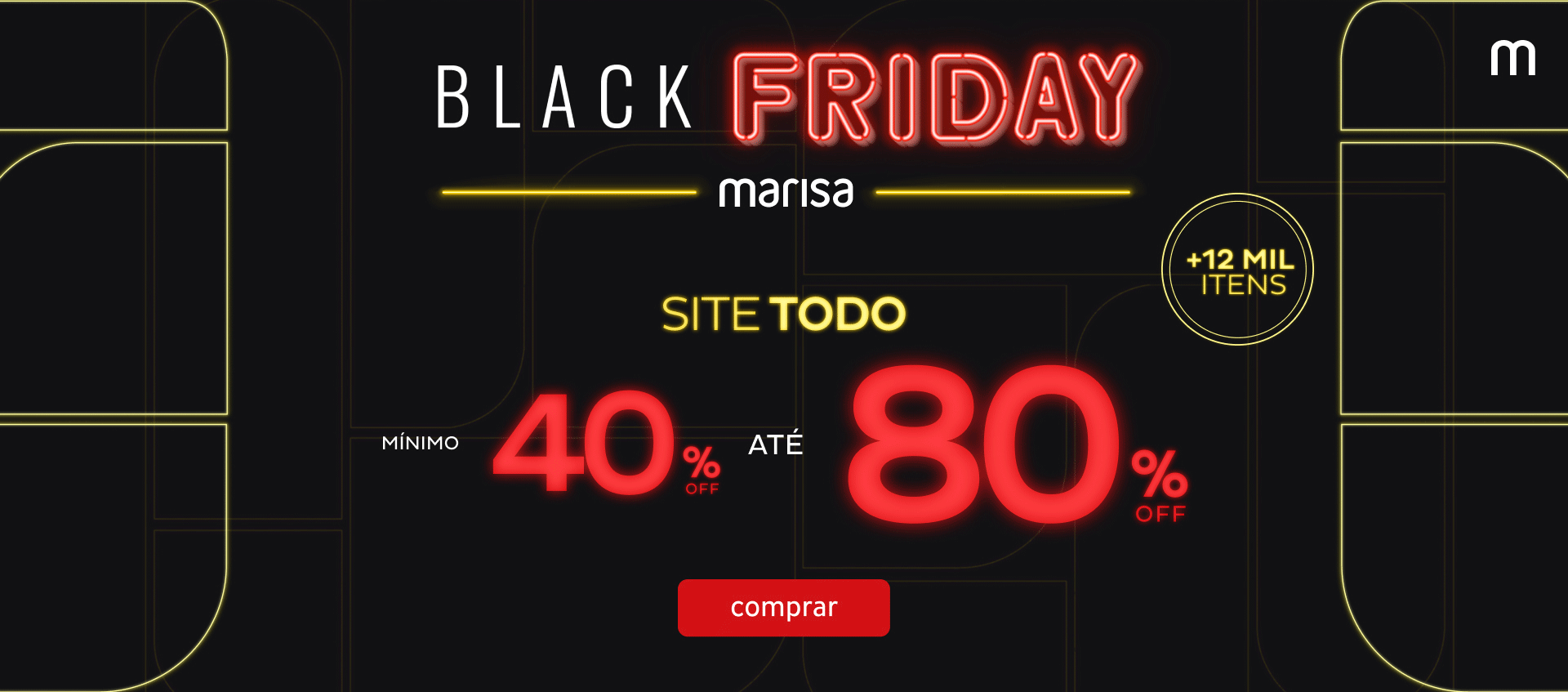Black Friday com até 80%OFF