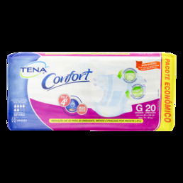 Kit 4 Fraldas Biofral Tena Confort G 20X3