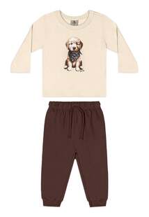 Conjunto Bebê Camiseta Golden Calça Quimby