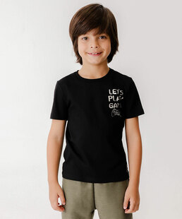 Camiseta Infantil Estampa Gamer MR Tam 4 a 10