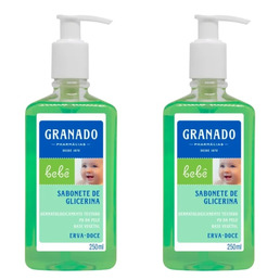 Kit c/2 Sabonetes Líquido Infantil Granado Bebê 250ml Erva Doce