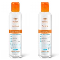 Kit com 2 Unidades de Actine Água Micelar Dermatológica com 200ml