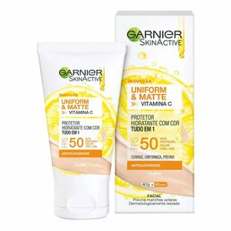 Protetor Facial Hidratante Uniform e Matte Clara Fps50 Garnier 40g