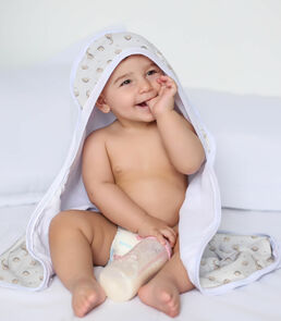 Toalha Com Capuz Bebê Vivaldi Bege