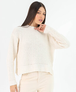 Suéter Feminino Chenille Marisa Bege