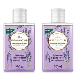Kit c/2 Sabonetes Liquido Francis Refil 250ml Lilás
