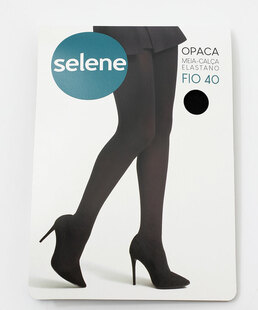 Meia Calça Feminina Fio 40 Selene Preto