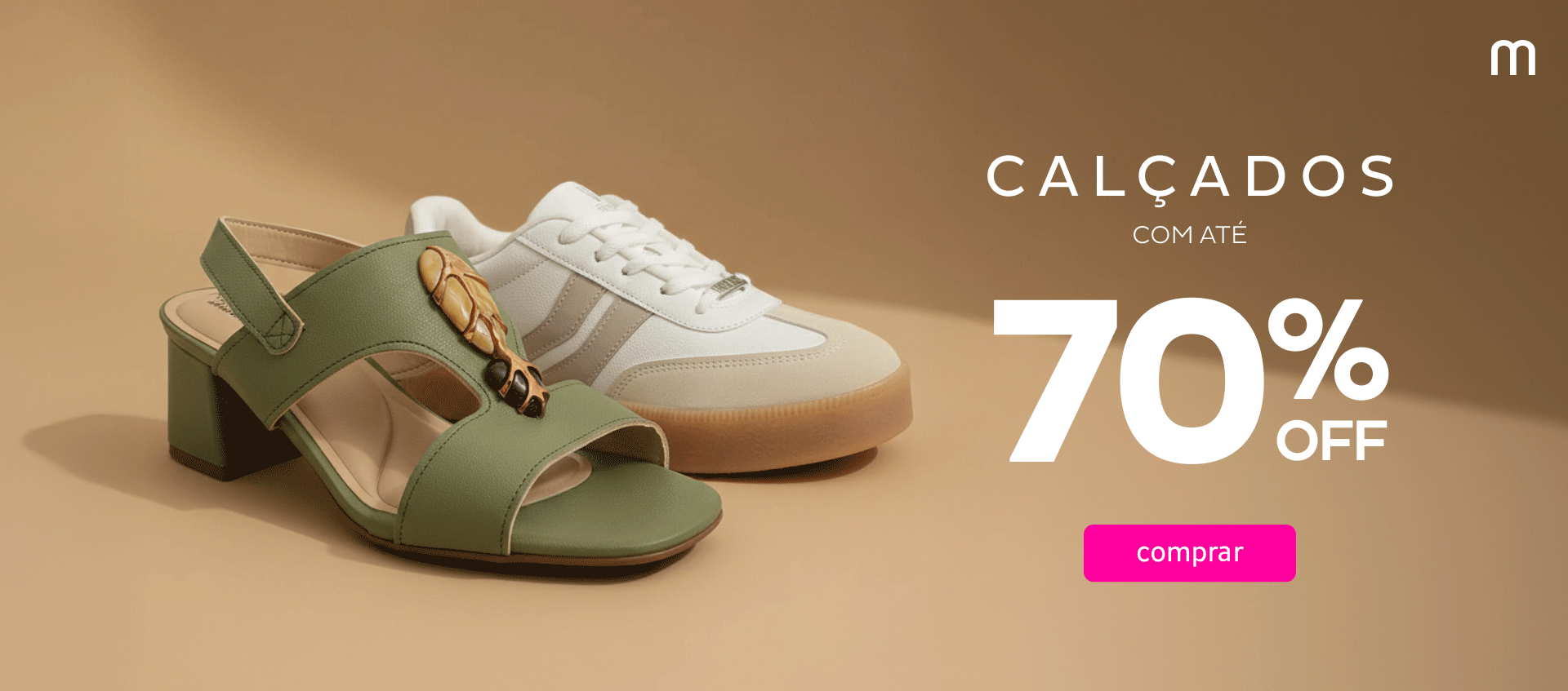 Calçados com até 70% OFF Calçados com até 70% OFF