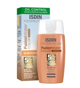Kit com 2 Unidades de Protetor Solar Facial Fusion Water Color Escura FPS50 Isdi