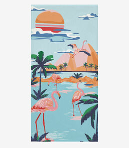 Toalha De Praia Aveludada Estampada Lepper Azul