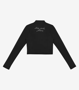Blusa Juvenil Longa Molecotton E Rebites Minty Preto