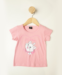 Camiseta Infantil Estampa Marie Disney Tam 1 a 3