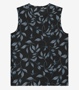 Regata em Meia Malha Masculina Diametro Preto