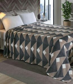 Manta Flannel Casal Lar E Lazer Marrom