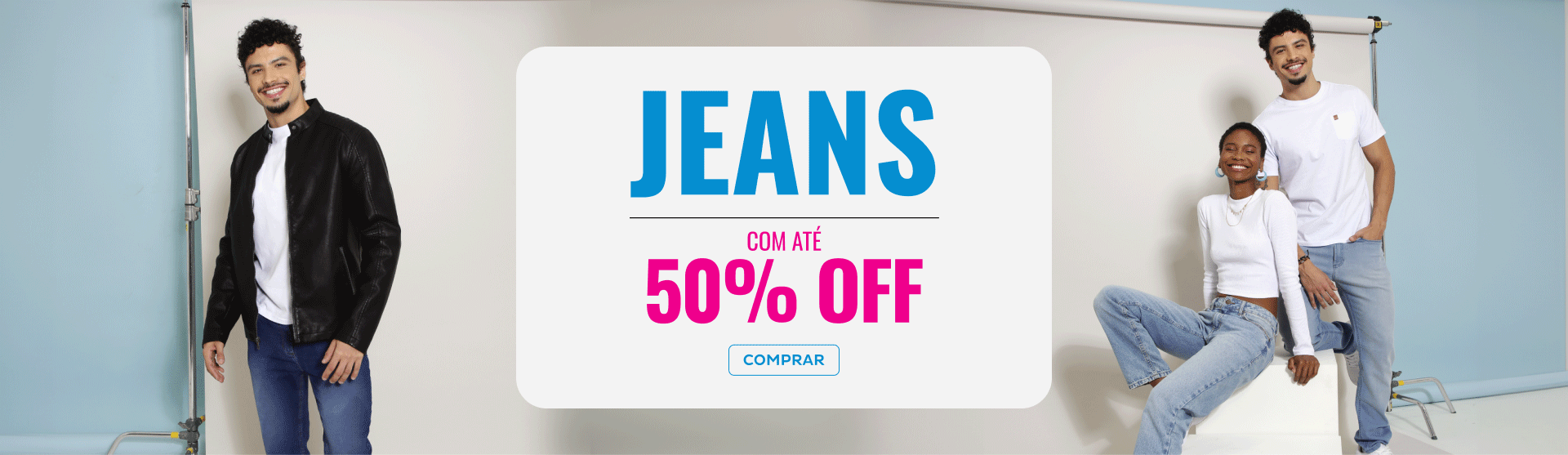 Jeans com até 50%OFF