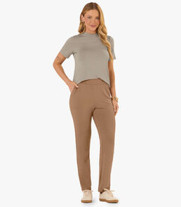 Calça Feminina em Molecotton de Viscose Rovitex Marrom