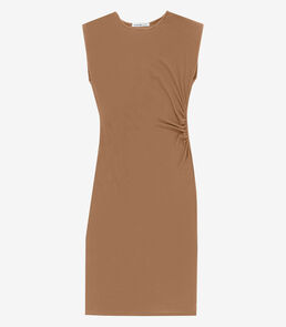 Vestido Feminino Justo Midi Em Viscose Endless Marrom