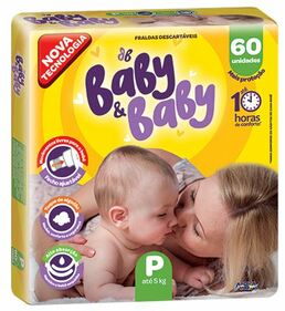 Fralda BabyeBaby Mega (P) 60 Unidades