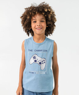 Regata Infantil The Champion Gamer Azul Marisa