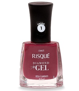 Esmalte Risque Diamond Gel Rosa Flambado