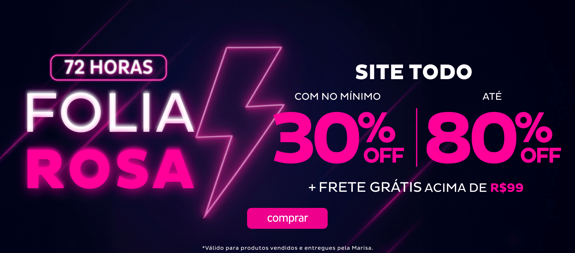 Folia Rosa com no mínimo 40%OFF até 70%OFF