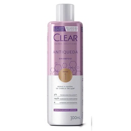 Kit com 3 Unidades de Clear Shampoo Antiqueda Derma Solutions 300ml