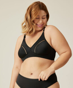 Sutiã Plus Size Sem Aro E Sem Bojo Recorte Tela Marisa