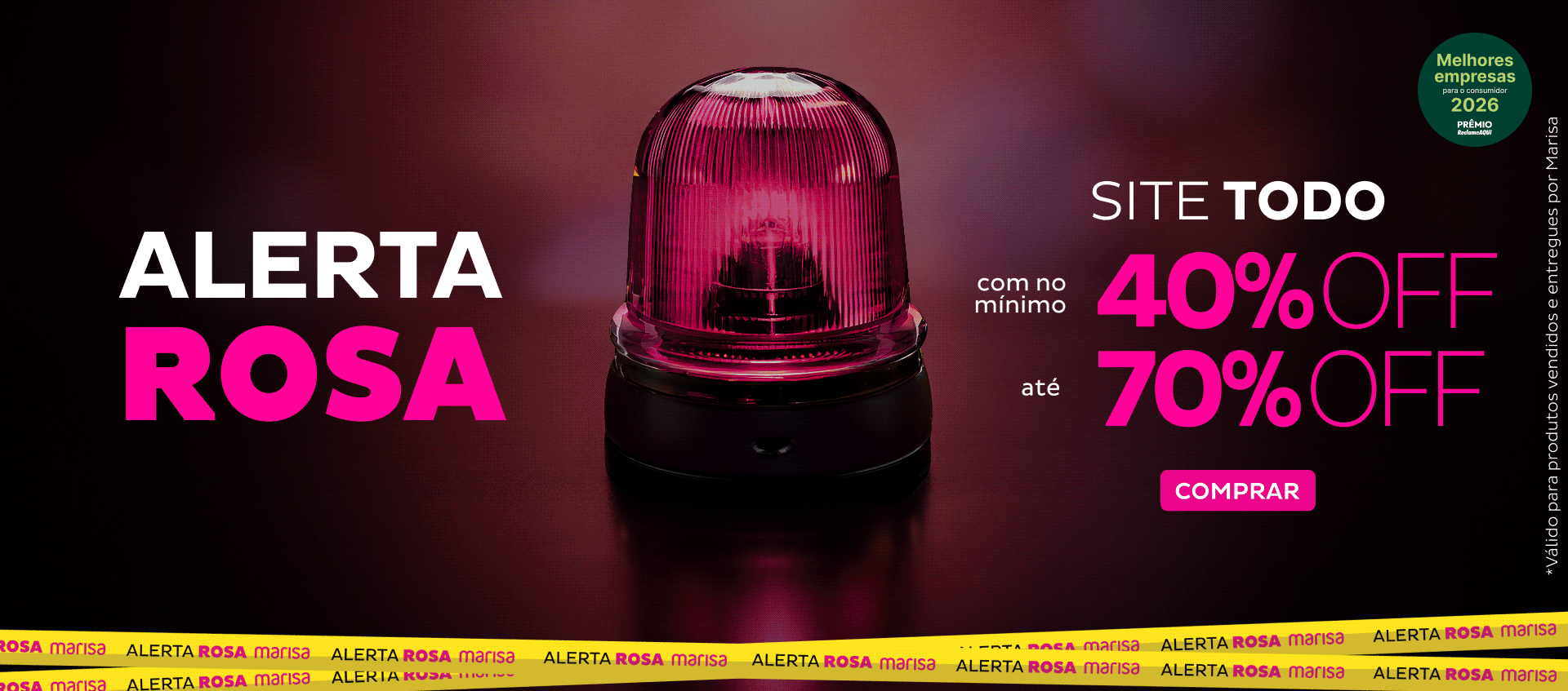 Alerta Rosa - Site Todo com no mínimo 40OFF