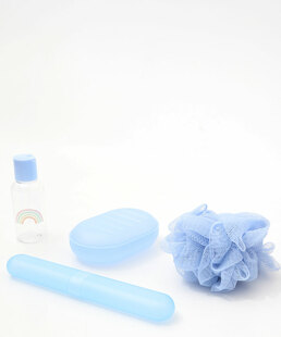 Kit de Viagem Feminino 5 Peças Arco-Íris Marisa Azul