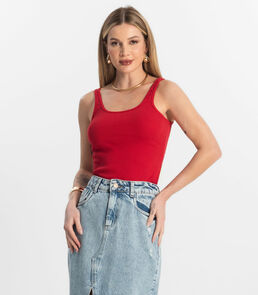 Blusa De Alca Básica Feminina Rovitex Vermelho