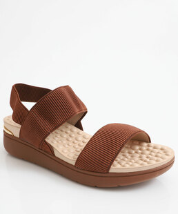 Sandália Feminina Flatform Tiras Modare Marrom