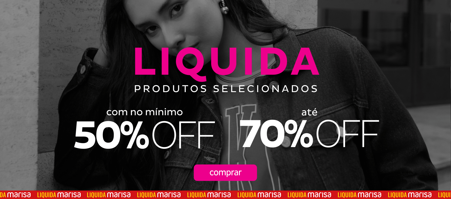 Liquida Selecionados Com no Mínimo 50 OFF Até 70 OFF Liquida Selecionados Com no Mínimo 50 OFF Até 70 OFF