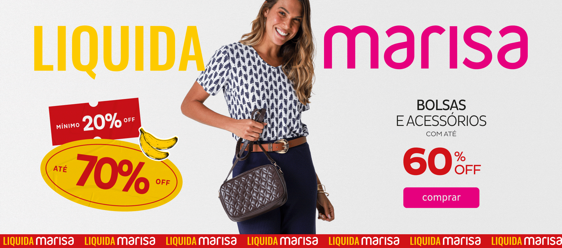 Bolsas e acessórios com até 60% OFF Bolsas e acessórios com até 60% OFF