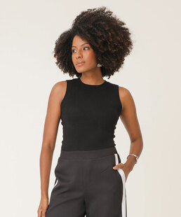 Blusa Feminina Tricô Sem Manga Marisa